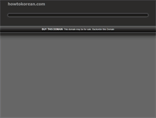 Tablet Screenshot of howtokorean.com